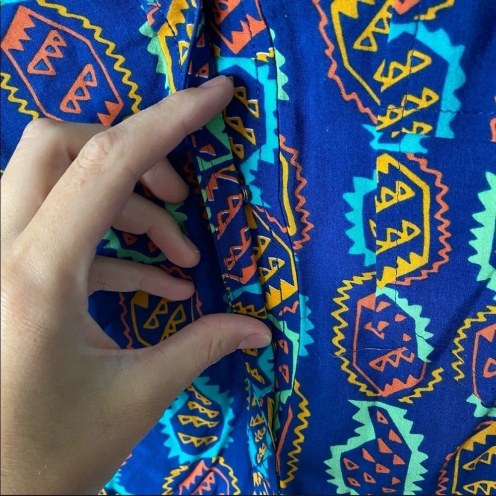 Plenty by Tracy Reese Blue Printed Sleeveless Top - Picture 6 of 7